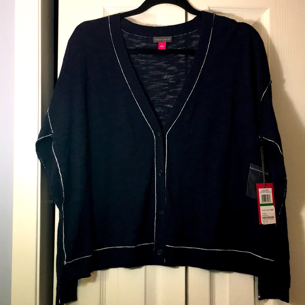 Vince Camuto Navy Lightweight Cardigan